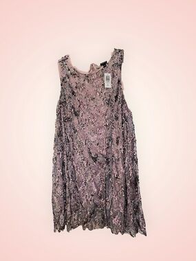 NWT torrid Pink Sequin Mesh Shift Dress sz 2X